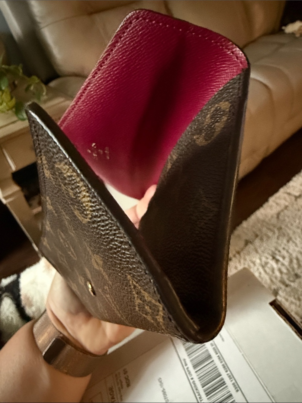 Louis Vuitton Monogram Continental Wallet with Red Interior - Picture 4 of 9